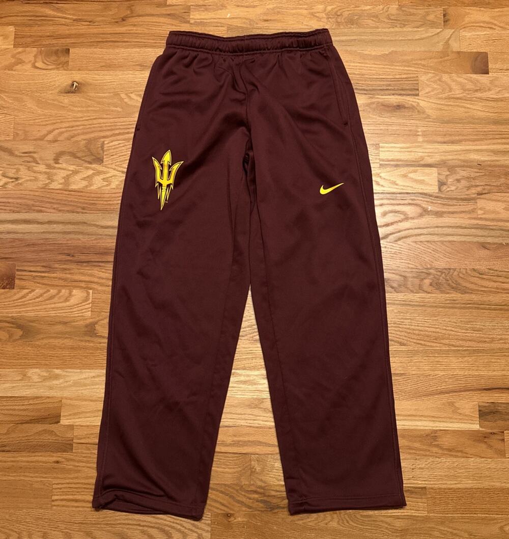 Nike NCAA Arizona State Therma Fit Pants Mens LG Burgundy Adjustable Ankle